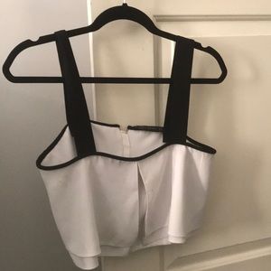 White Sleeveless Crop Top